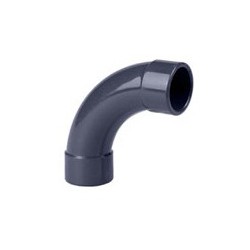 image: Coude Grand Rayon PVC-Pression-D50 à coller